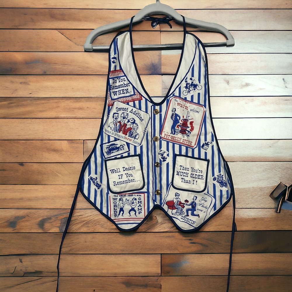 Vintage Knickerbocker Beer Advertising Bartender Vest Apron